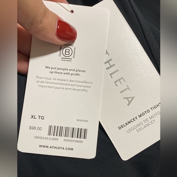 Athleta Delancey Moto Tight // Black - Picture 9 of 16